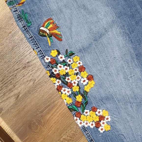 Lucky & Blessed Blue Embroidered Boyfriend Women Jeans - Set of 2 Diff Pairs - Picture 4 of 15